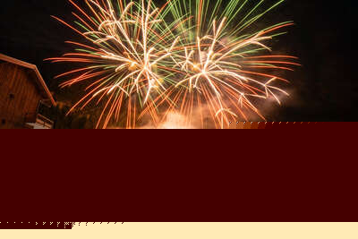 Feu d'artifice à Tignes les Brévières